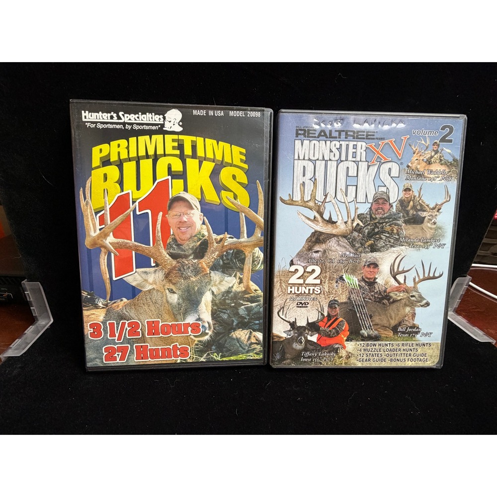 Hunting DVD Lot Primetime Bucks 11 Realtree Monster Buck XV Vol 2 Whitetail Deer